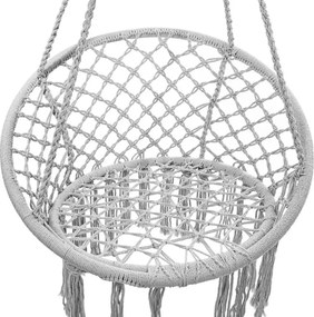 Fotoliu suspendat gri KOLUMBIA cu perna