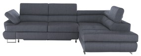 Set canapea cu spaţiu de depozitare, gri, dreapta, BUTON R