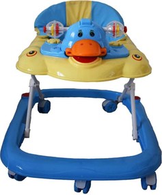 Premergator reglabil in 3 trepte cu melodii Micii Pinguini , Ratusca, Pliabil, Albastru