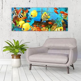 Tablou - Recif de corali colorat (120x50 cm)