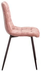 Set 2 scaune dining catifea roz Lassa