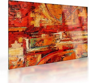Tablou pe sticlă cu pictură pe pereți (70x50 cm)