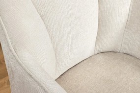 Set de 2 scaune pivotante, Metal Negru, Chenille Sampanie, AVIGNON A-46470 VC