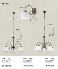 Aplica de perete design clasic EDITH bronz antic 7274 RX