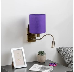 Lampă LED de perete Brilagi NUBILA 1xE27/25W/230V + LED/3W alamă/mov