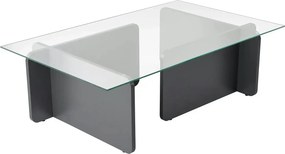 Masuta cafea FLAVIO, gri antracit/transparent, PAL/sticla, 105x65x30 c