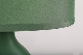 Lampa de masa ceramica si abajur verde Sylira