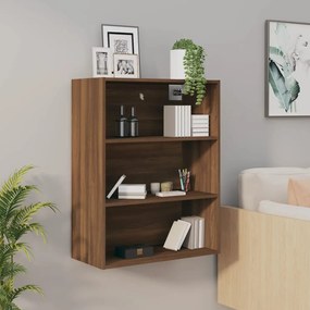 vidaXL Dulap de perete suspendat, stejar maro, 69,5x32,5x90 cm