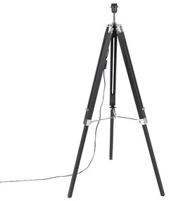 Lampă de podea neagră fără abajur - Tripod