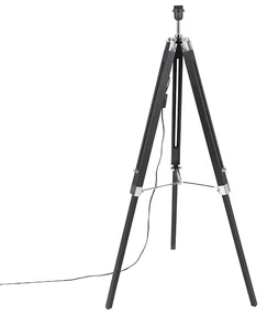 Lampă de podea neagră fără abajur - Tripod