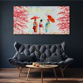 Tablou canvas flori de copac acuarelă