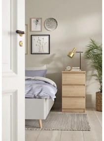 Comodă în culoare naturală cu aspect de lemn de stejar 40x70x50 cm Naia – Tvilum