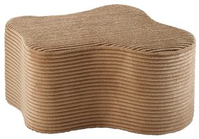 Puf de copii maro cu tapițerie din catifea reiată Cloud – Wigiwama