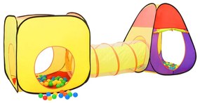 Cort de joaca pentru copii 250 bile, multicolor, 255x80x100 cm