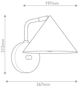 Alora Mood ALM-REMYCK-1WB-BK - Aplica de perete REMYCK 1xE27/60W/230V, neagră