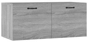 817607 vidaXL Dulap de perete, gri sonoma, 80x36,5x35 cm, lemn compozit