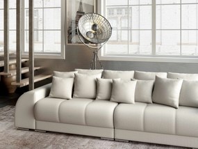Canapea extensibilă dumonde cu 2 lăzi de depozitare si sezut confortabil din spuma high-density, Verona Enjoy Beige 310x100 cm