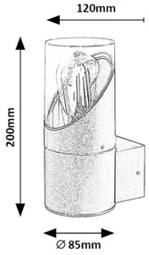 Aplică de exterior NOVIGRAD 1xE27/28W/230V IP54 Rabalux 7236