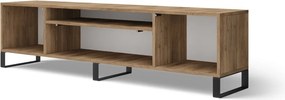 Comodă TV Femur Standing – 200x41x53 cm – Stejar Artisan / Negru