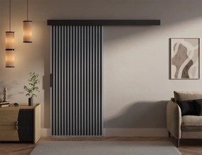 Ușă glisantă Perion – 96x1.6x205 cm – Gri / Negru
