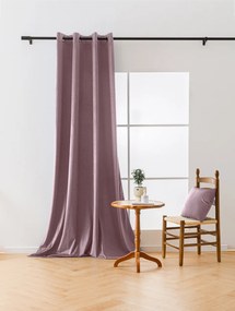Draperie din catifea Culoare violet deschis, VELVET 140x250 cm Agatat: Inele metalice