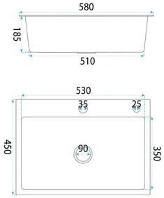Chiuveta inox Liam cu baterie negru