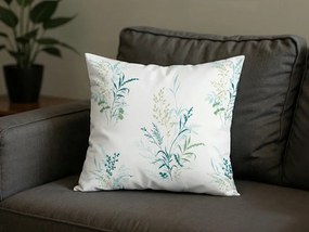 Fata de perna din microflanel VERDELLE 40x50 cm, alb-verde