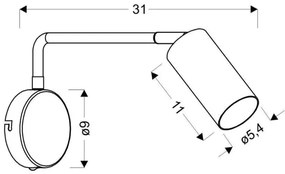 Lampă de perete TINA 1xGU10/15W/230V albă