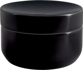 Organizator de baie negru pentru dischete demachiante, din ceramică Jaro – Spirella