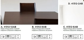 Candelabru clasic cu 8 brate stil elegant Ascot alama antic 41312-8AB SRT