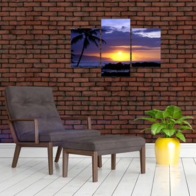 Tablou cu apus de soare deasupra mării (90x60 cm)