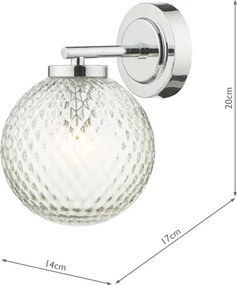 Där Lighting WAY0750 - Aplica de perete pentru baie WAYNE 1xG9/3W/230V IP44 crom