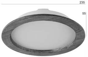 Corp de iluminat încastrat WOODY SPOT LED/23,5W/230V 4000K cireș ø 23,5 cm