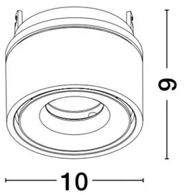 Spot LED directionabil, incastrabil tavan fals UNIVERSAL alb NVL-62002