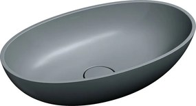 Lavoar pe blat Omnires Shell M+ finisaj gri cenusa mat 60 cm