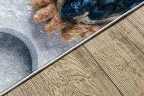 ANDRE 33570 covor lavabil Cupcake-uri, bucatarie, anti-alunecare - argint / bej