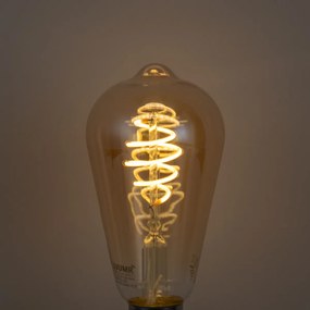 Set 5 becuri Becuri LED inteligente E27 reglabile ST64 chihlimbar 4,9W 320lm 2500K