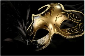 Tablou masca aurie (90x60 cm)