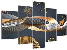 Tablou - Cerb, grafică (150x105 cm)