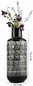 Vaza din ceramica YL711 Zuba , alb-negru