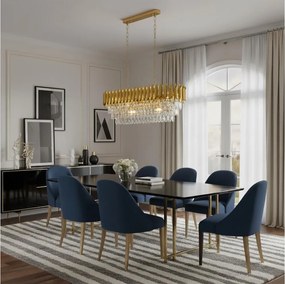 Brilagi - Candelabru pe lanț ECLIPSE, 10x E14/10W/230V, 78x28 cm, auriu