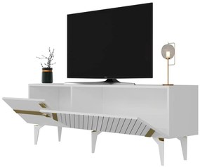 Masă TV/Dulap Tabivo (alb + auriu) . 1095314