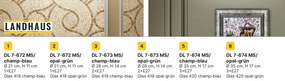 Plafoniera clasica Landhaus 21cm alama satin/ sticla opal decor verde