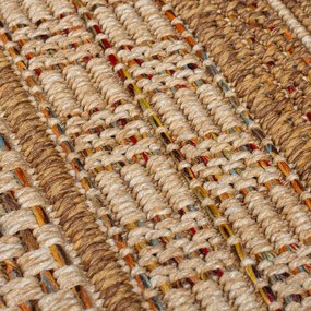 Covor tip traversă de exterior în culoare naturală 80x230 cm Farah Stripe – Flair Rugs