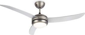Klarstein El Paso, ventilator de tavan, 52“, E27, 3 palete, arginiu