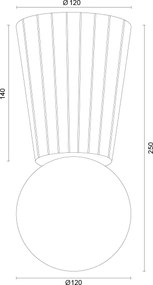 Argon 8973 - Plafonieră VOLANTE pentru baie, 1xG9/6W/230V, IP44, Ø 12 cm, bej