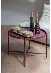 Măsuță de cafea mov rotundă din metal ø 50 cm Meseta – Leitmotiv