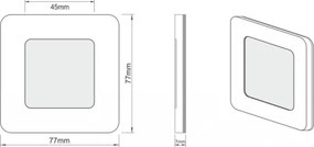 LDST DI-01-SZ-BZ9 - Lumină LED scară DIANA 9xLED/1,2W/230V 6500K