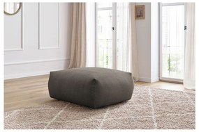 Taburet gri/maro cu tapițerie din catifea reiată Voltaire – Bobochic Paris