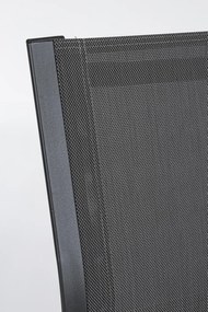Scaun pentru gradina Pelagius, Bizzotto, 55x65.5x88 cm, aluminiu/textilena, gri carbune